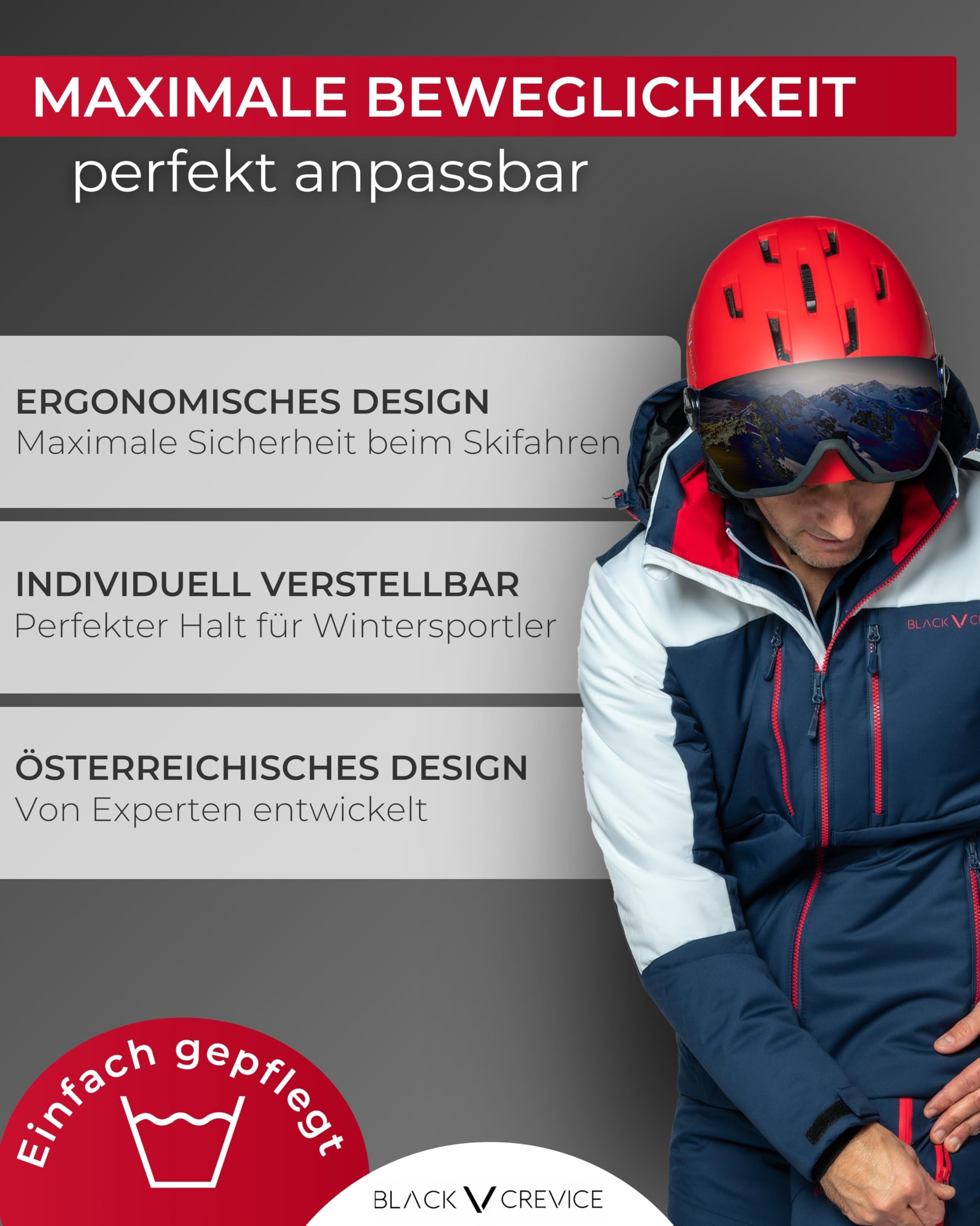 BLACK CREVICE Rückenprotektoren Weste für Kinder, Jugendliche & Erwachsene I Atmungsaktive Weste mit Anti-Shock-Schaum I Verstellbarer Hüftgurt für optimalen Sitz I Versch. Größen