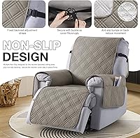 Vista 6 de TAOCOCO Funda para silla reclinable 100% impermeable, fundas reclinables de gran tamaño para silla reclinable grande con correas dobles, funda