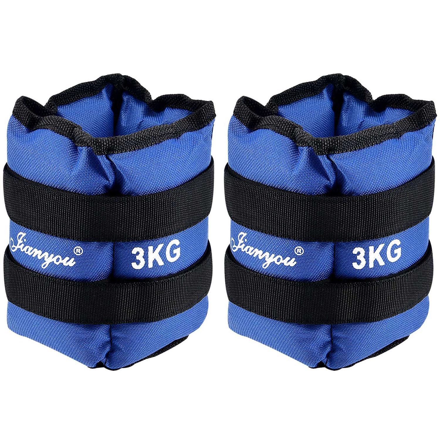 Shoze 2Pcs Leg Sandbag Adjustable Ankle Wrist Weight Training Exercise Wrist Straps Gym Power Training Run Movement Sandbag 6kg Resistance Strength Training Weight Sets