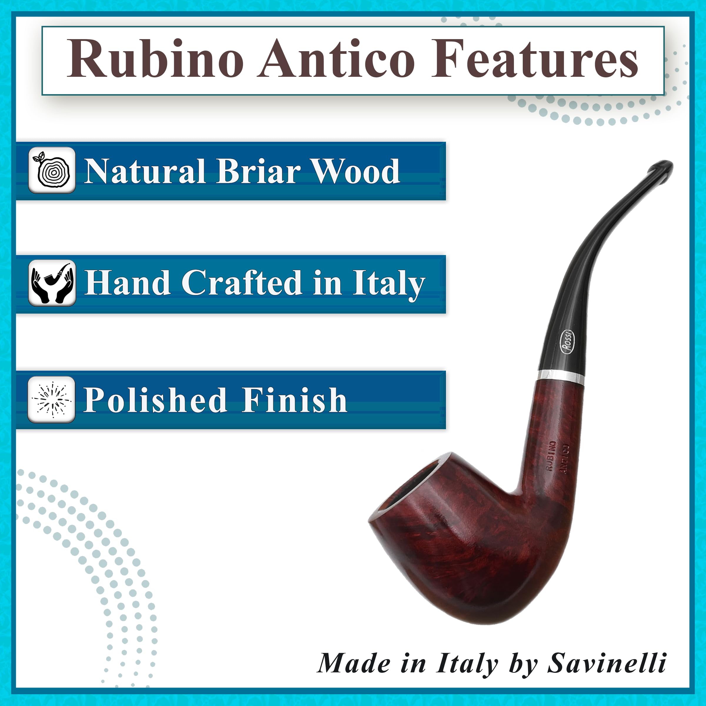 Amazon.co.jp: Savinelli Rossi Rubino Antico タバコ パイプ 