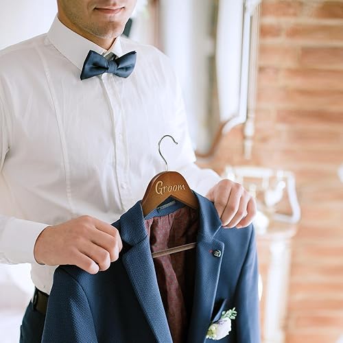 Miniatura 8 de HOUSE DAY Paquete de 80 perchas de madera natural, con acabado liso, para armario, perchas de madera maciza resistentes para ropa, chaquetas,