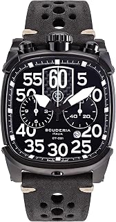 Mens Black 44 mm Saturno Watch CWEF00419