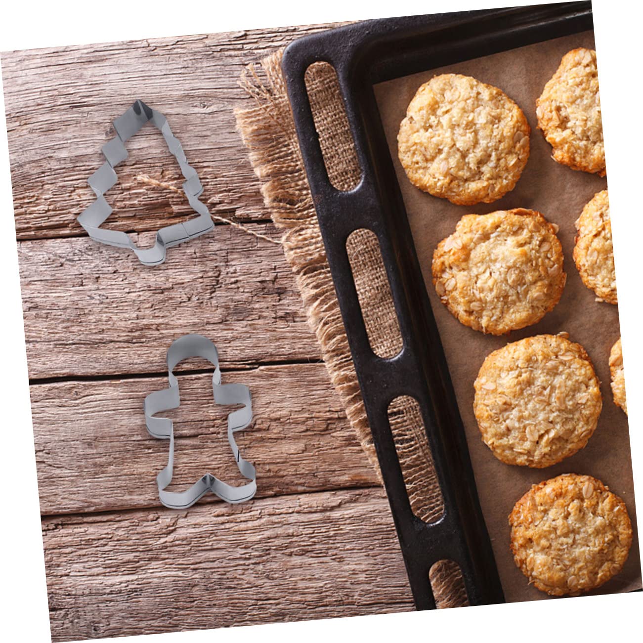 UPKOCH 18pezzi Stampi Per Biscotti Natalizi Inossidabile Creativi e Facili Da Usare Per Decorare Dolci e Frutta Per Feste Di Natale e Compleanni