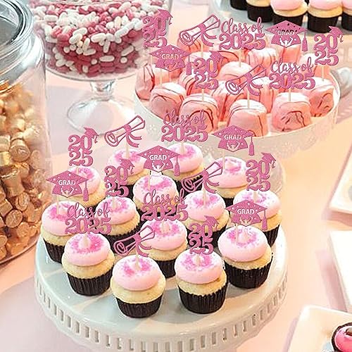 Miniatura 149 de 30 piezas 2024 de graduación 2024 decoración para cupcakes de doble cara clase de 2024, diploma 2024, felicitaciones graduadas, decoraciones