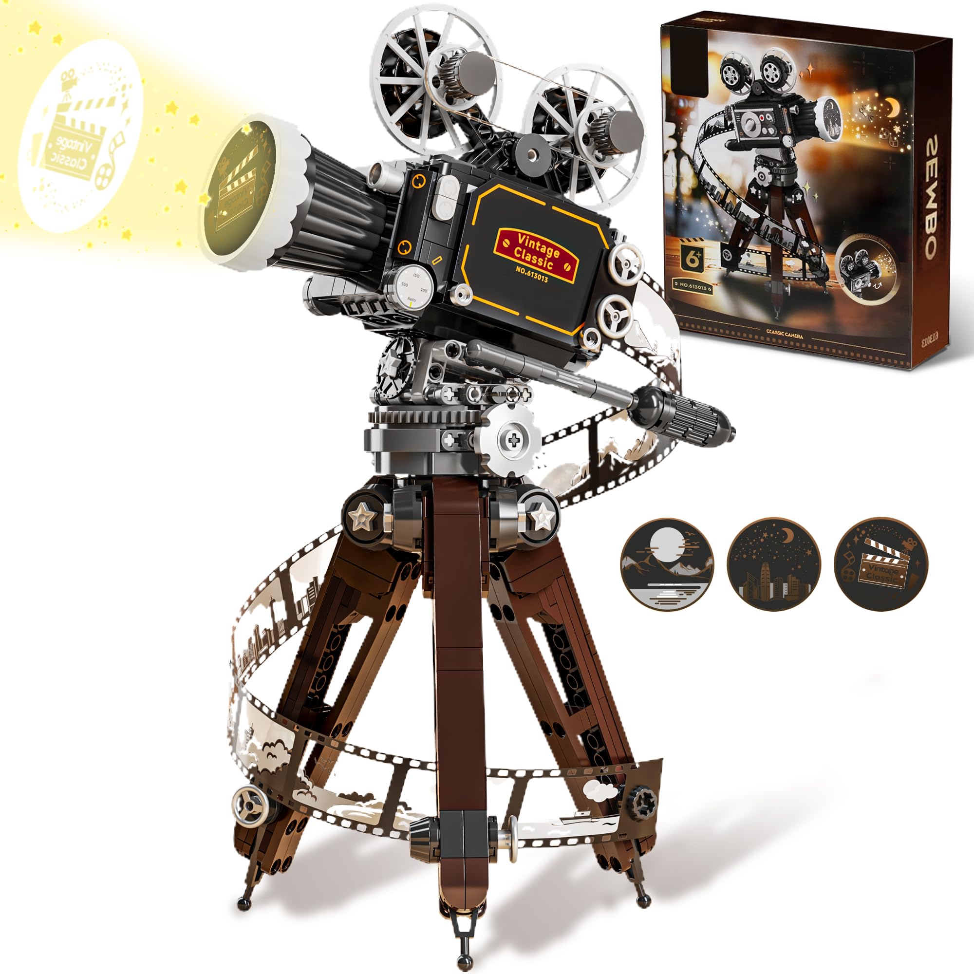 コレクター向けカメラ 3 台. 2 TLRs, 1 bakerlite toy Amazon.com: AKWME 3 in 1 Retro Camera Building Set for