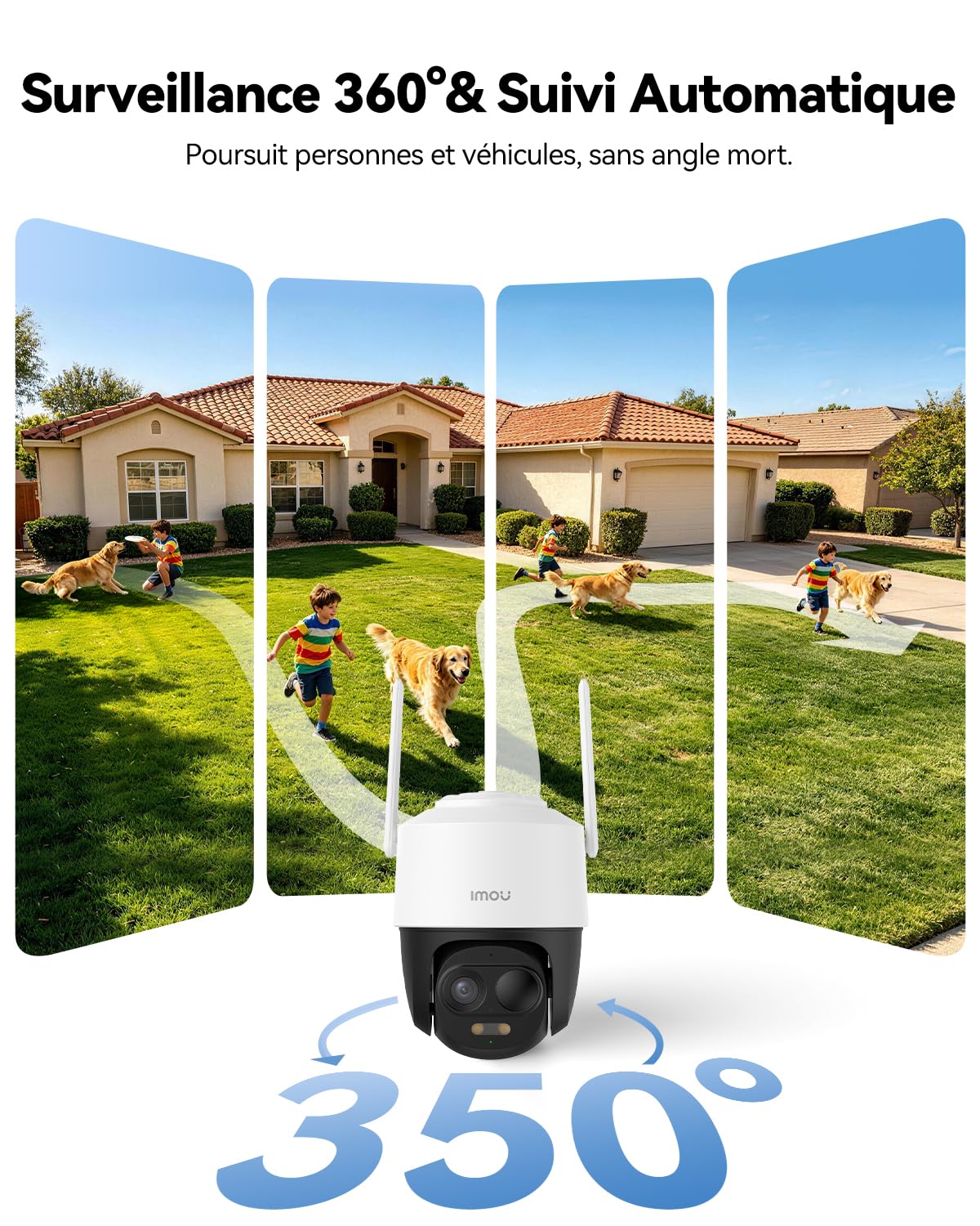 Imou 3K Caméra Surveillance WiFi Exterieure sans Fil Solaire, 2.4/5GHz WiFi