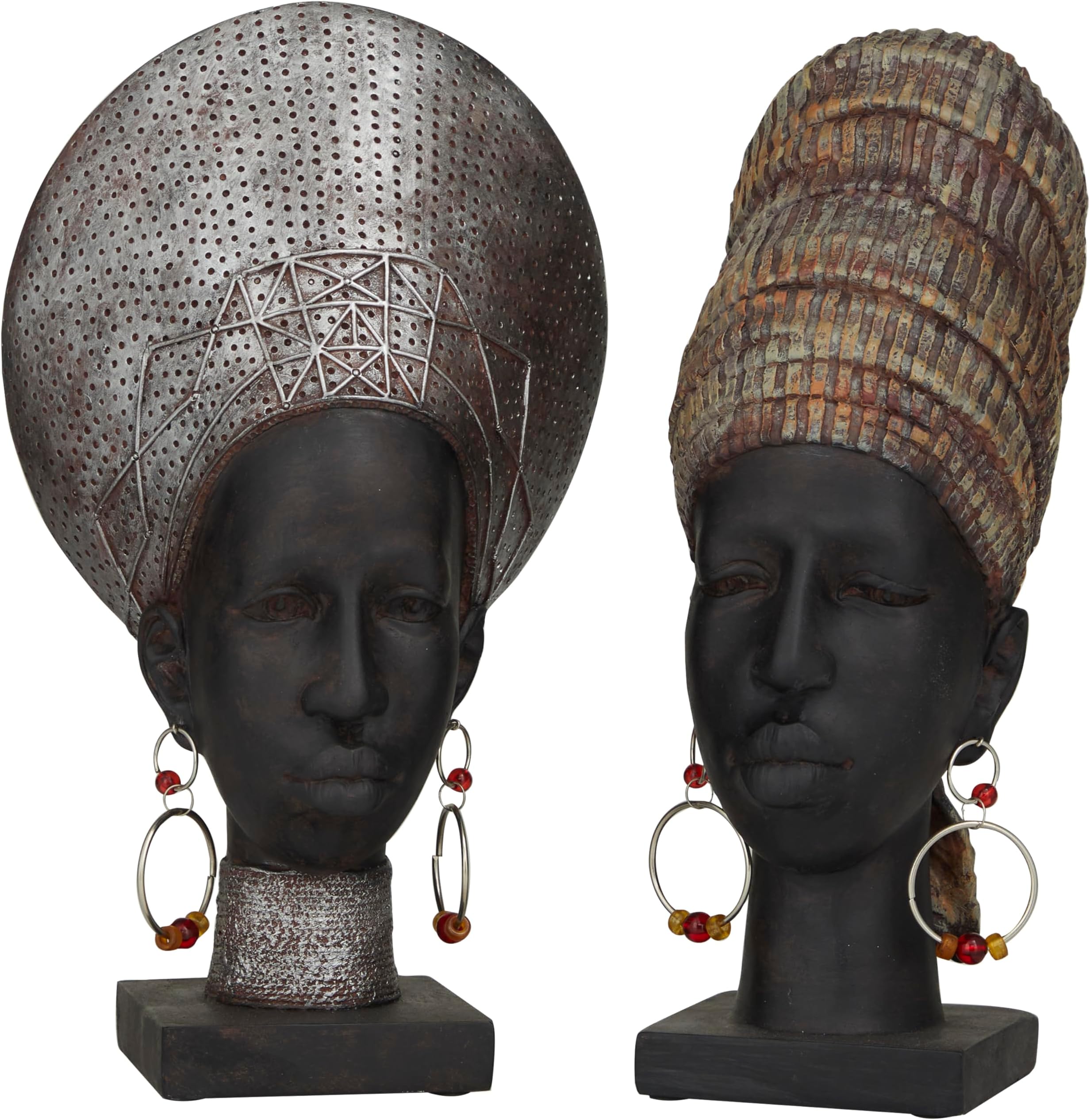 Deco 79 Polystone Woman Decorative Sculpture African Home