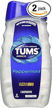 Tums UltraStrength 1000, Peppermint, 160-Count Pack of 2