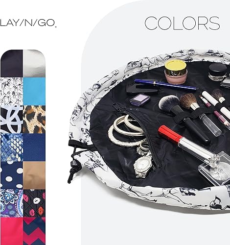 Miniatura 6 de Lay-n-Go Cosmo - Organizador de cosméticos y maquillaje con cordón, bolsa de aseo para viajes, regalos y uso diario, Dogs