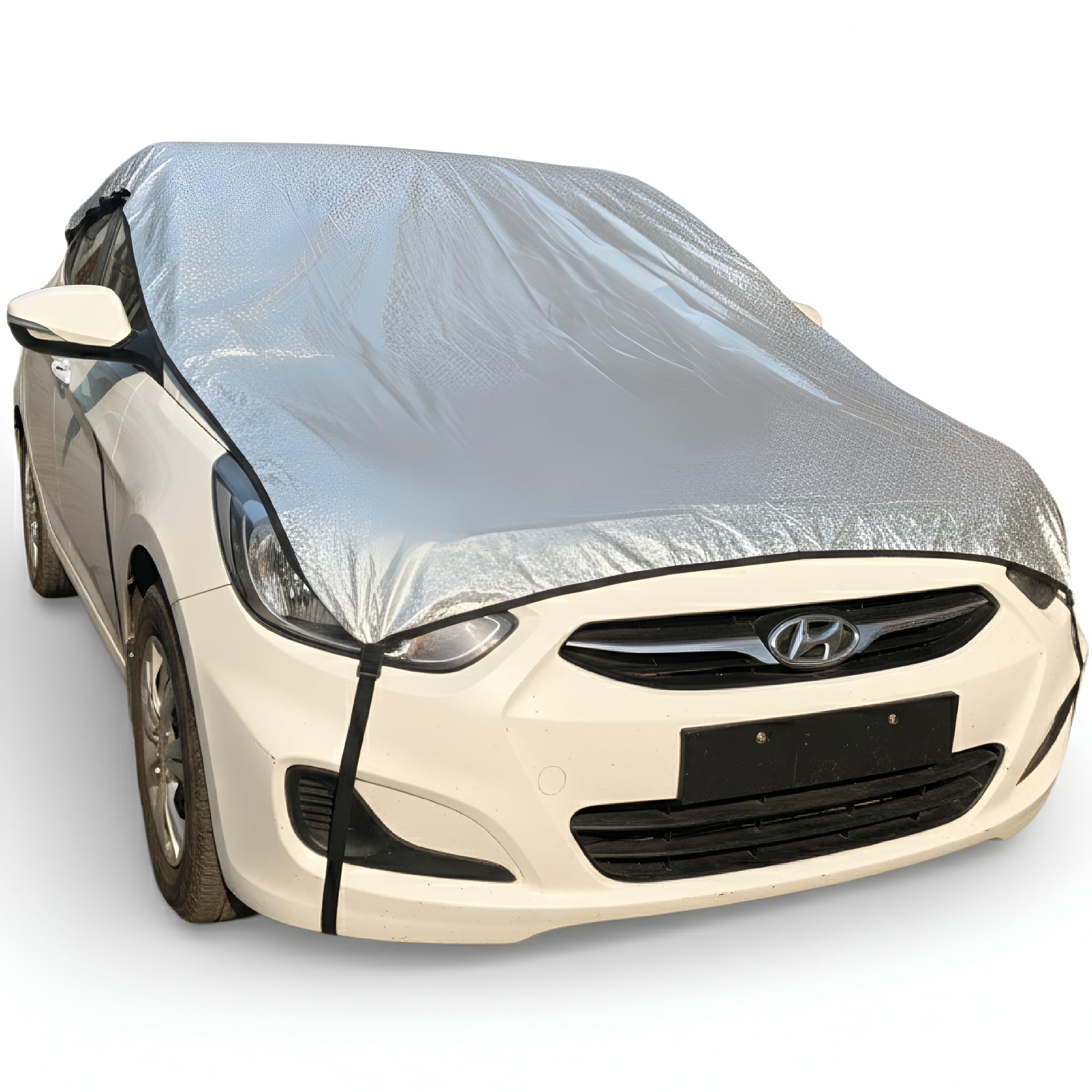 Waterproof,Silver Half Car Body Cover All Weather Protection Half Car Cover Outdoor Half Cover Rain Sun Uv Protection (XUV's Cars No Matter Models of Year Or Variants It’s at All XUV's)-image-7