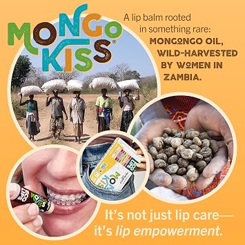 Mongo Kiss USDA Organic Lip Balm Set 8-pack (0.15 oz. each) with Mongongo Oil & Cocoa Butter to Moisturize Chapped Lips | Made in USA by Eco Lips - Peppermint