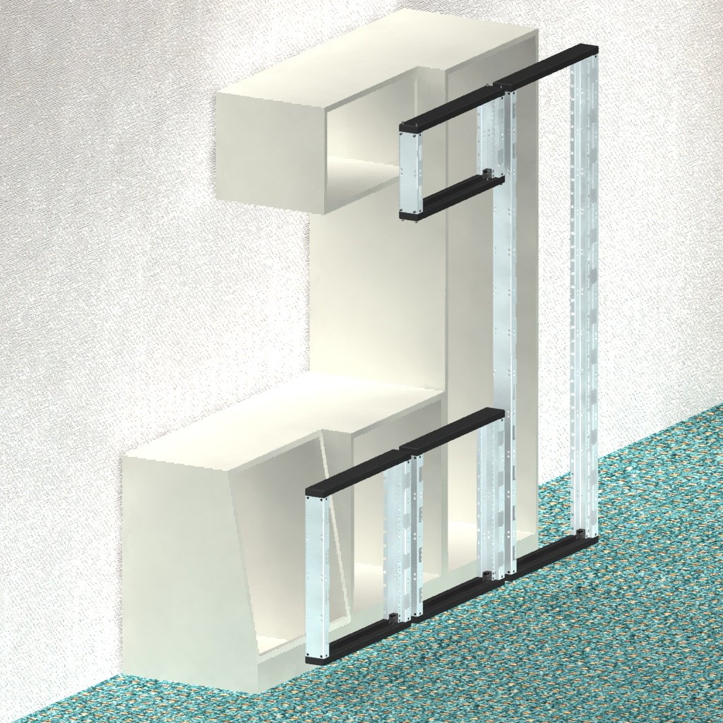 Telaio per montaggio rack 6U da 482,6 mm (19") – Converte mobili esistenti o appositamente predisposti in un armadio rack stabile da 482,6 mm (19 pollici), grigio chiaro – Enclosure di rete server