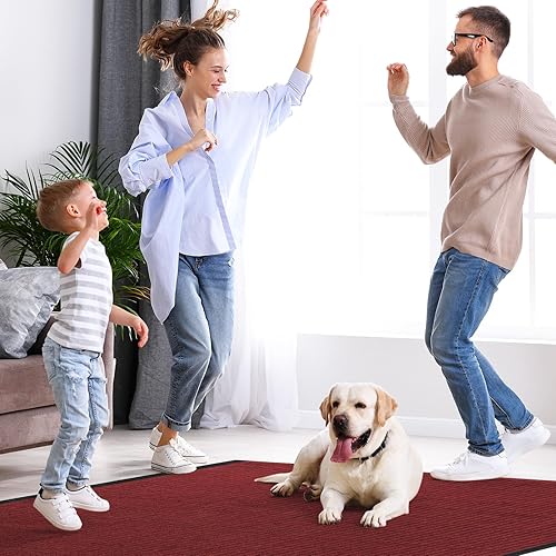 Miniatura 6 de Tapete grande de 3 x 16 pies para exteriores, para uso comercial, doble rayas, para pasillo, entrada, antideslizante, parte trasera de goma,