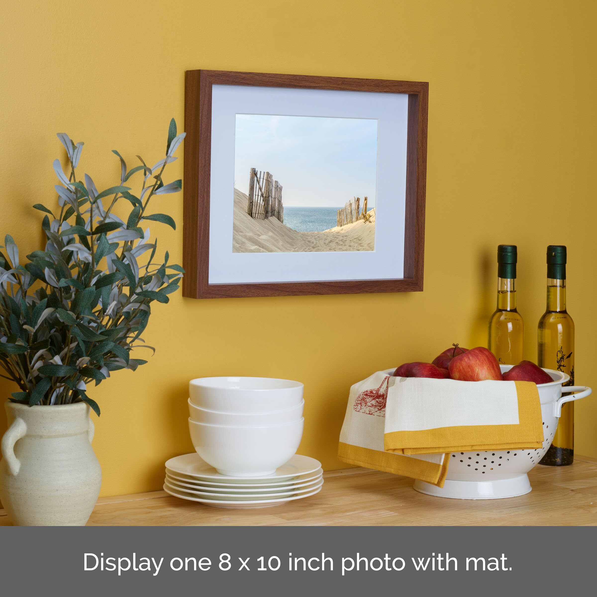 Bilderrahmen Aus Echtem Walnussholz (USA) – 28 X 35 Cm, Mit Gehärtetem Glas, Für Fotos & Zertifikate