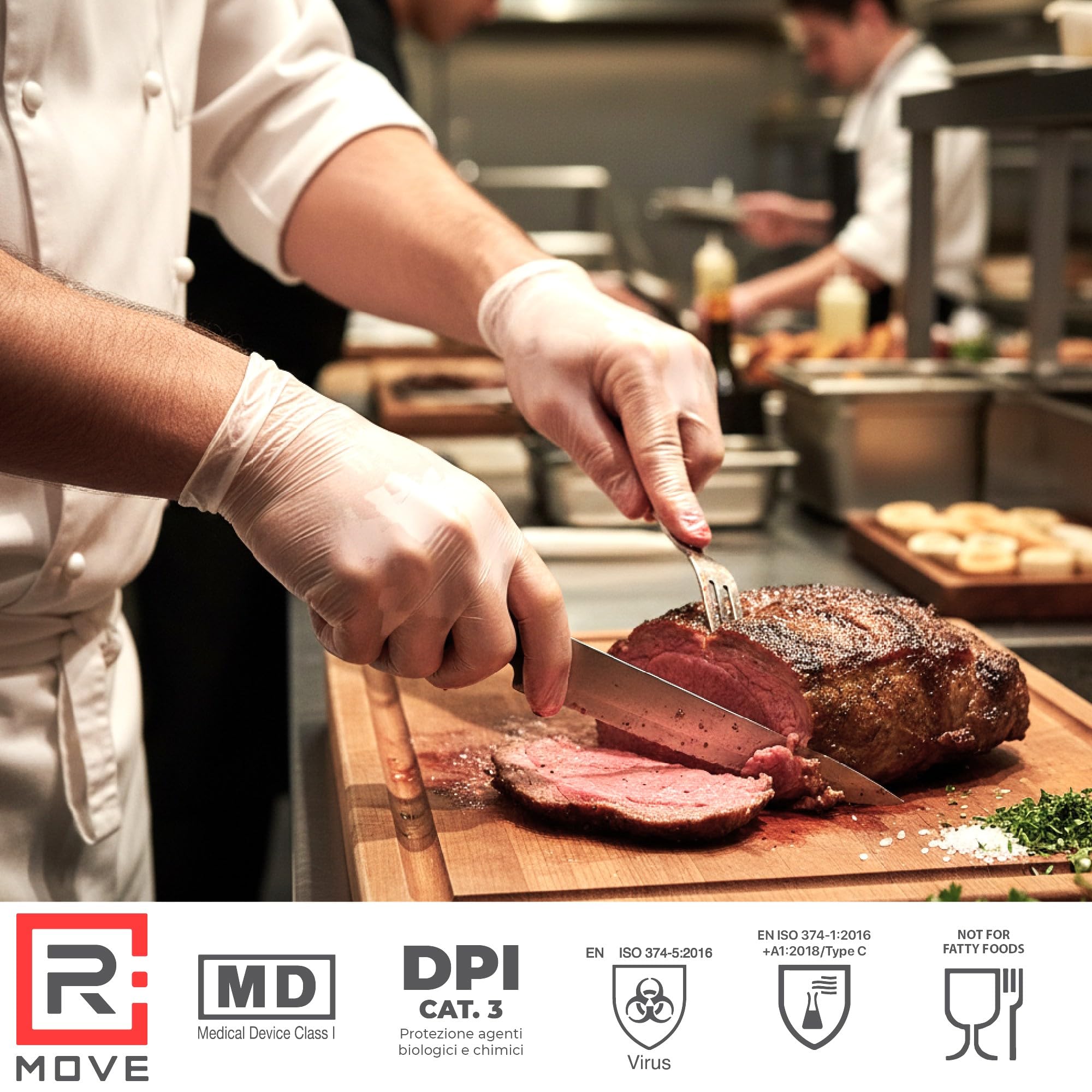 Guanti in vinile monouso M senza polvere 1000 pezzi ambidestri usa e getta per alimenti non sterili senza lattice ipoallergenici