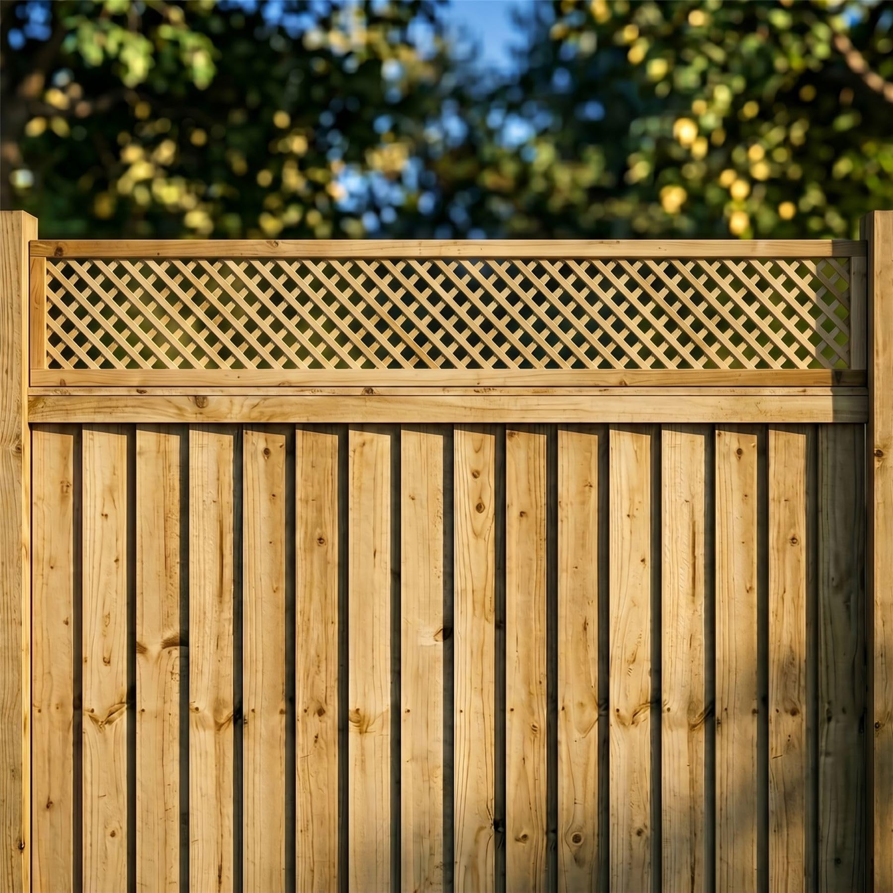 Diamond Privacy Elite Alderley, 6ft x 1ft Fence Panel Trellis Topper Wooden Lattice | Decorative Fencing Topper for Outdoor Garden Wall, Pergola, & Arch (Wide: 182.8cm x High: 30cm)