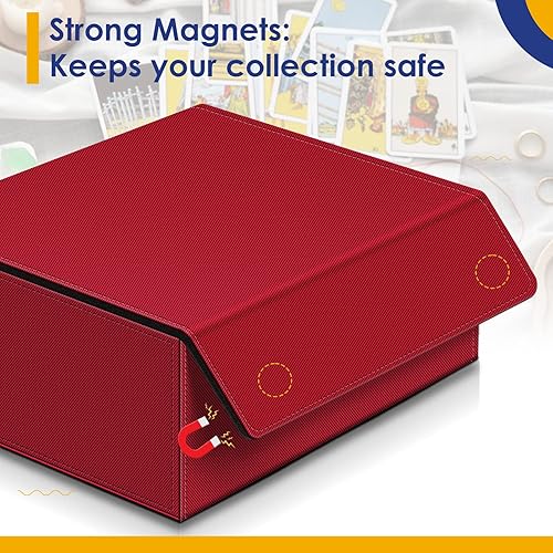Miniatura 4 de Funda para cartas intercambiables, caja de almacenamiento de tarjetas con capacidad para más de 1800 tarjetas de una sola manga, cierre magnético de