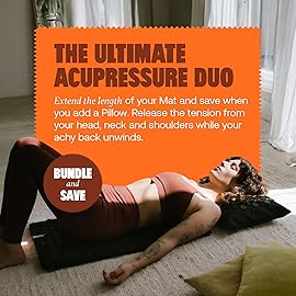 ShaktiMat Premium Acupressure Mat, Level 2 Intensity in Shakti Black, Massage Muscles, Aid Sleep & Unlock Inner Tension | Similar to Acupuncture, No Needles Required