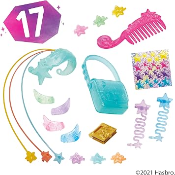 My Little Pony: A New Generation Rainbow Reveal Sunny Starscout - 6-Inch Orange Pony Toy with Surprise Rainbow Braid and 17 Accessories