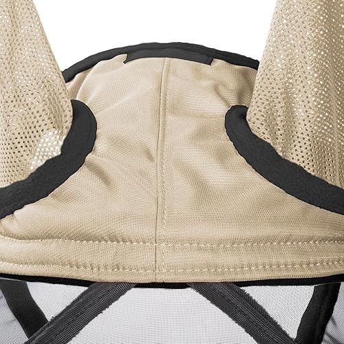 Vista 61 de Harrison Howard CareMaster Pro - Máscara luminosa para mosca de caballo, gran espacio para los ojos, nariz larga con orejas, protección UV para Azul