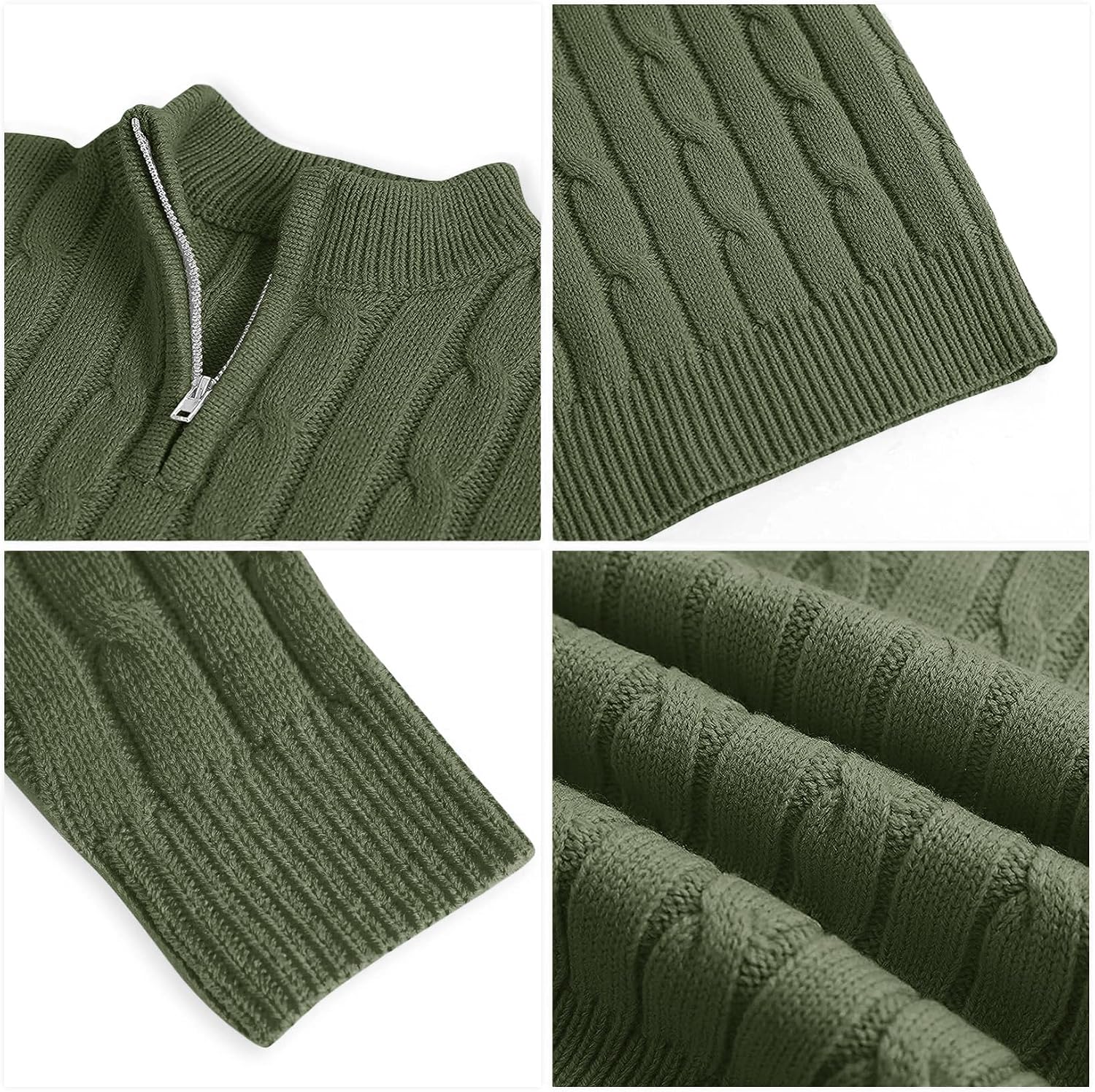 Haloumoning Toddler Boys Sweater Baby Cable Knit 1/4 Zip Sweaters Outfit