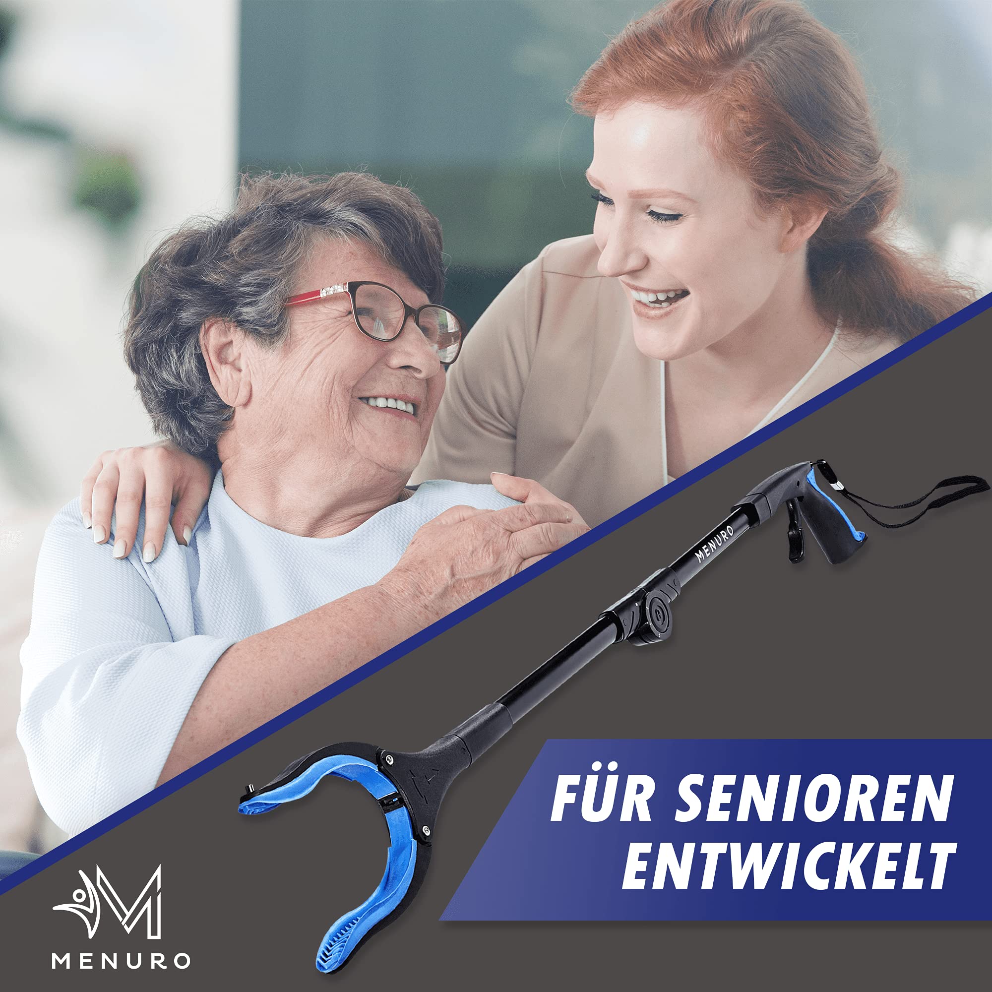 Szczypce chwytakowe dla seniorów MENURO – 80 cm składany chwytak dla seniorów – szczypce do śmieci – ramię chwytające – pomoc dla seniorów na co dzień