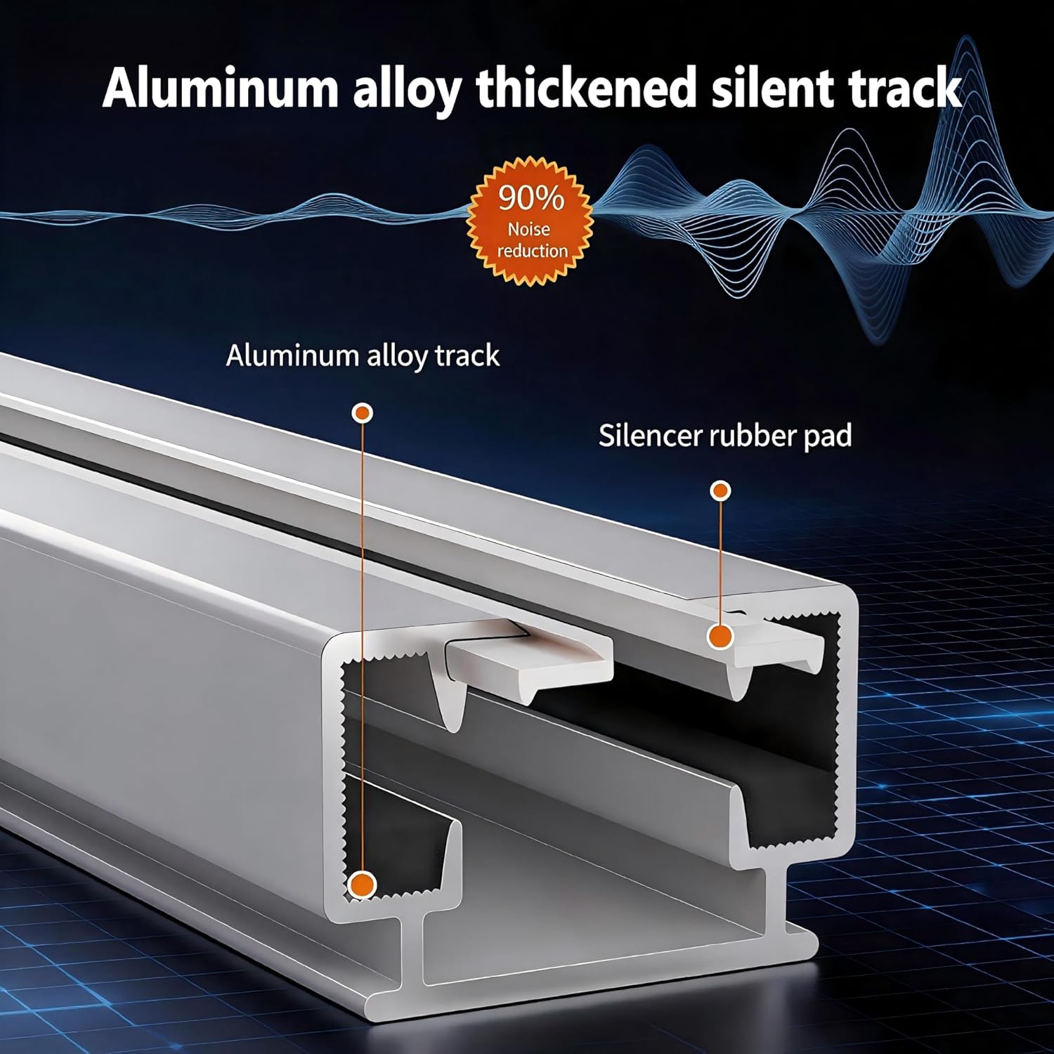 Smart Curtains, Universal Electric Curtain Accessories Installation Kit, Aluminum Alloy Thickened Silent Track 244.1''(6.2m), Including a Complete Set of Accessories, Excluding Curtain Motor 5 81UPXCPZkRL. AC SL1500