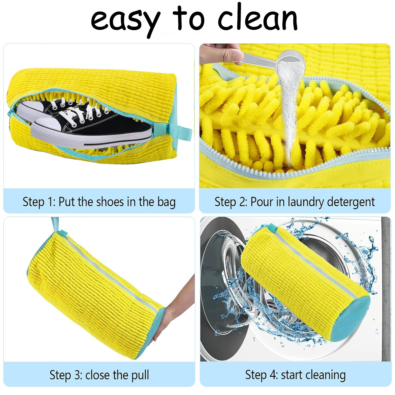 YINZZTRY Sac Lavage Chaussures Machine à Laver, 2 Pièces Sac