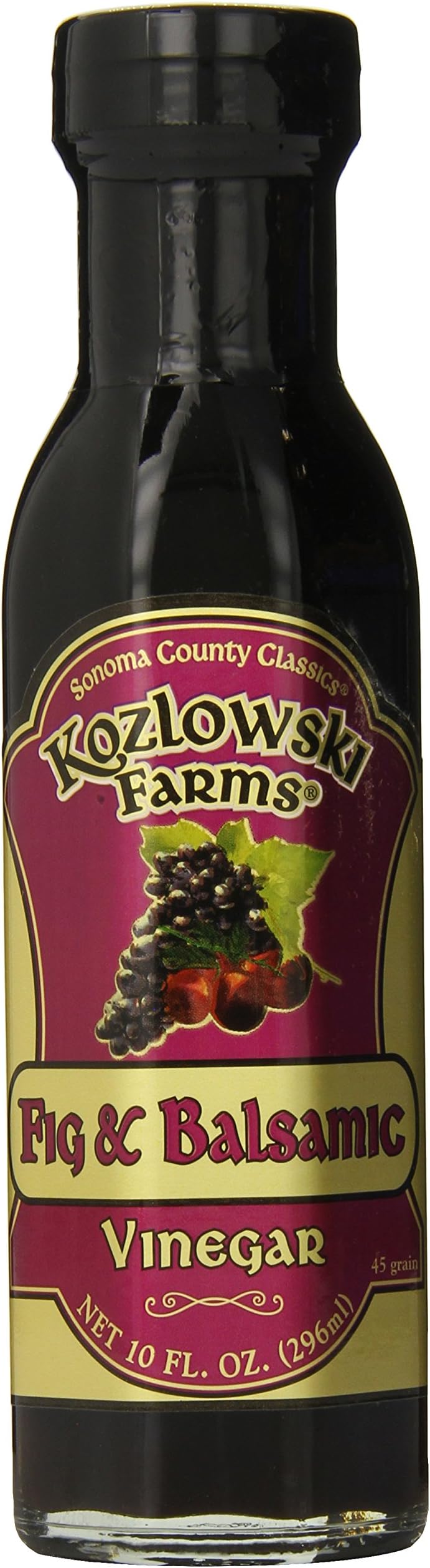Kozlowski Farms Vinegar, Fig and Balsamic, 10-Ounce (Pack of 6)