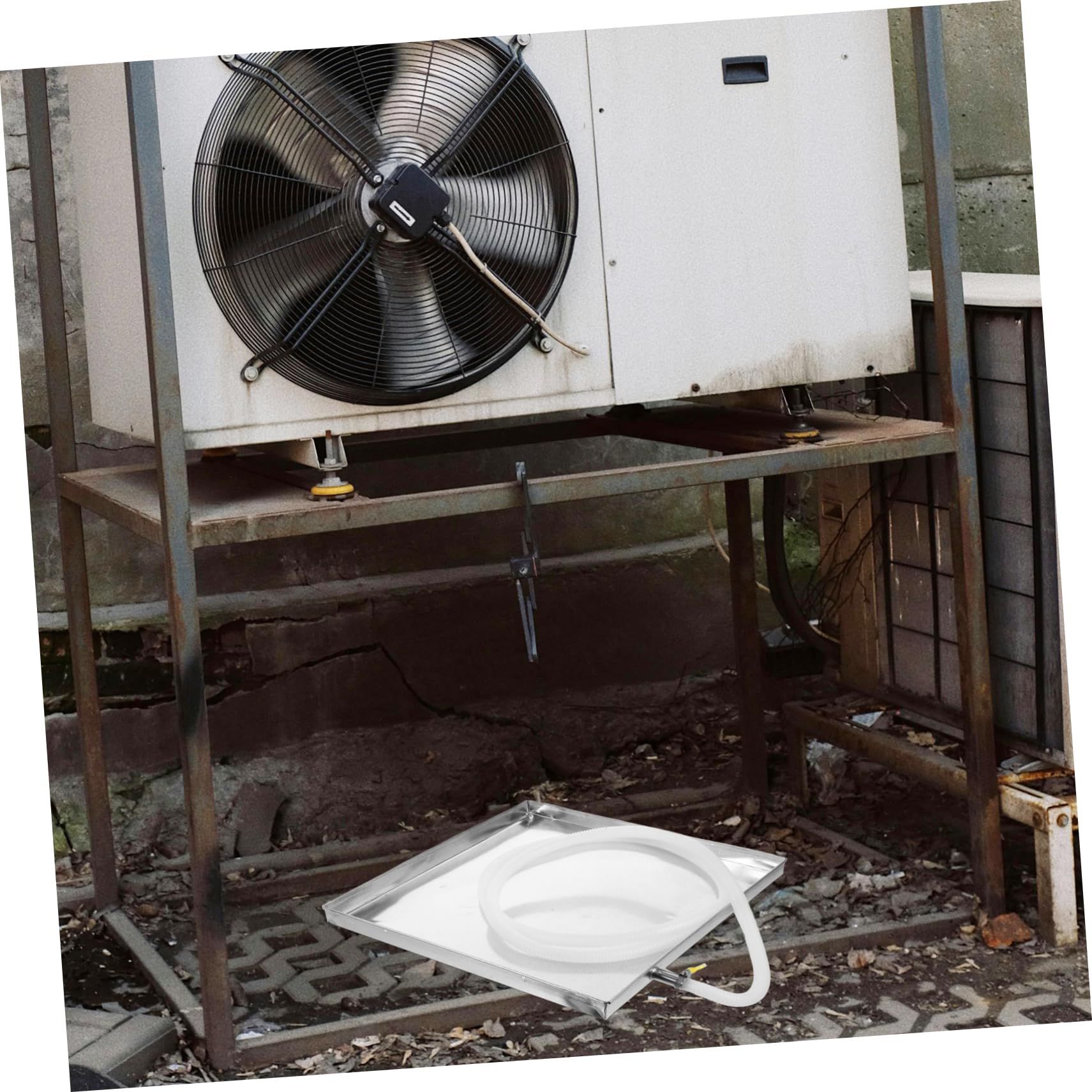 1 Set Vassoio per Condizionatore con Tubo Scarico da Metri Accessorio per Esterne Facile Installazione e Resistente