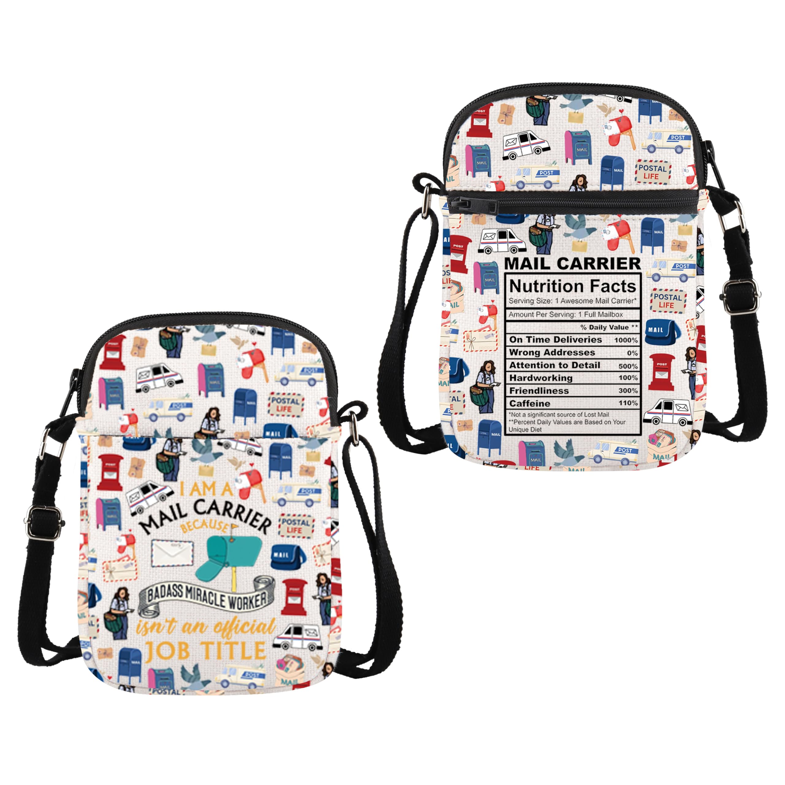 MEIKIUP Mail Carrier Crossbody Bag Postal Staff Messenger Bag Postal Carrier Worker Appreciation Gift