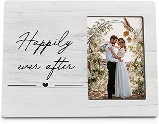 Wedding Picture Frame, Wedding Gifts, Wedding Frame, Wedding Gifts for Newlyweds 8x10 Photo Frame, Marriage License Frame, Happily Ever After Wedding Picture Frames for Tabletop Wall