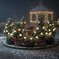 Vista 7 de 25ft Outdoor Christmas LED String Lights,G40 Frosted White Globe Lights with 27pcs Plastic Bulbs,Round Bulb Christmas Lights for Indoor/Outdoor