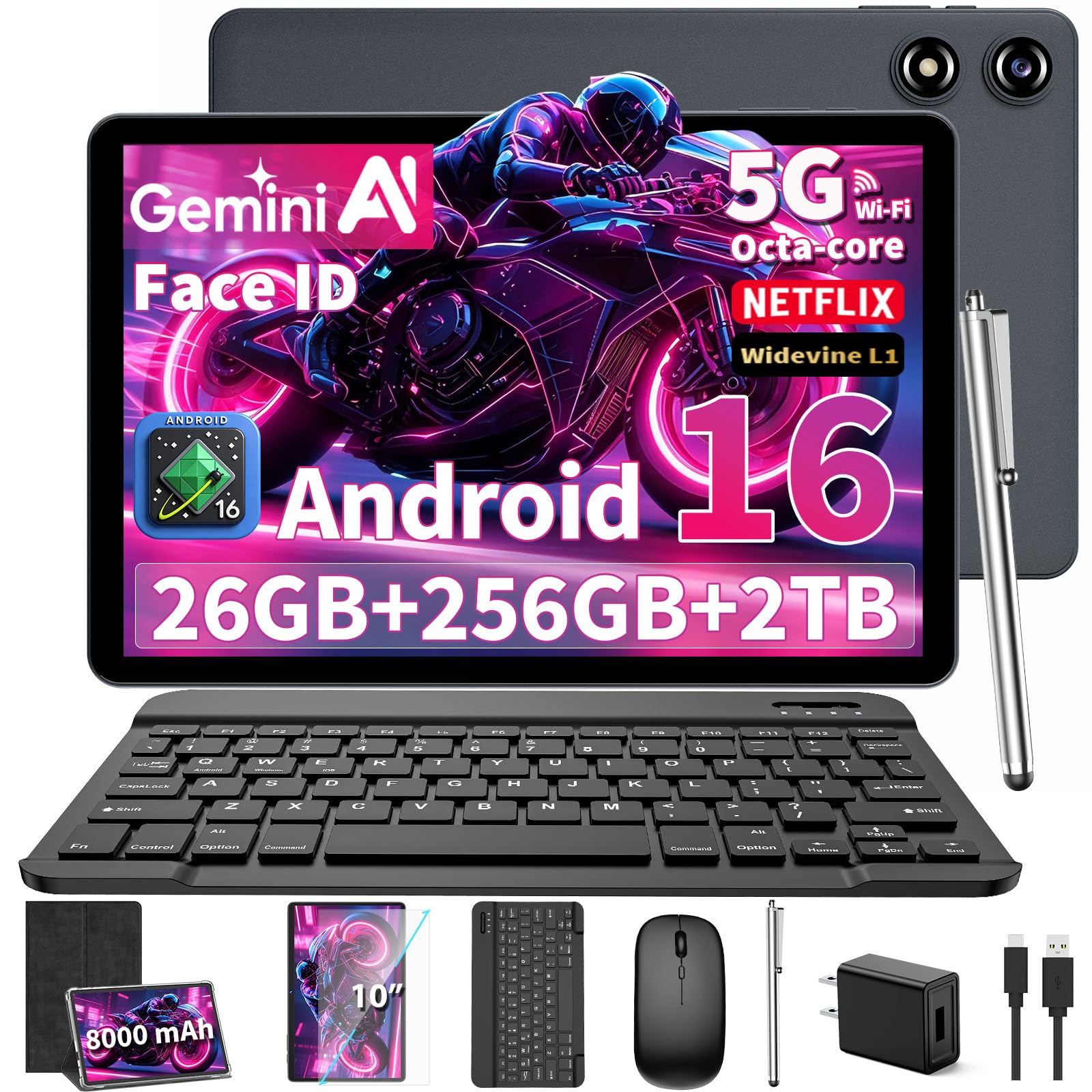 Amazon.co.jp: Gemini AI Android 16 タブレット キーボード付き 2026