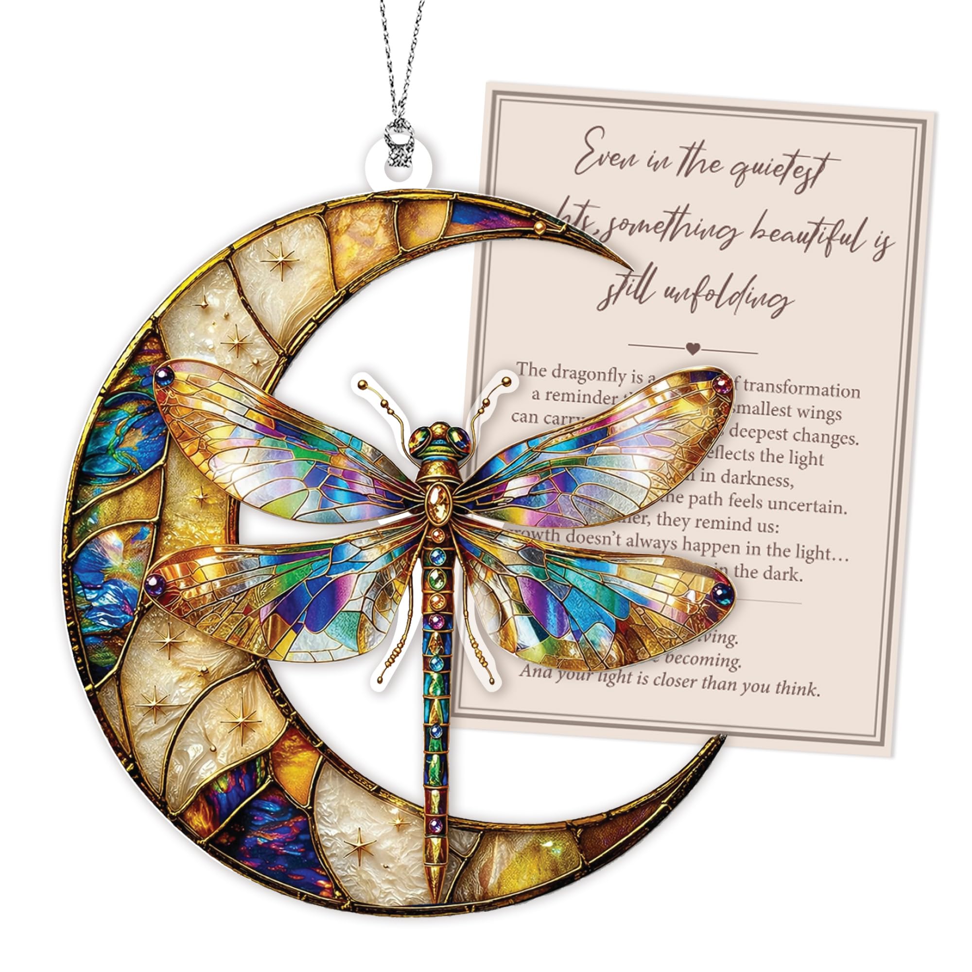 Photo 1 of Alcarin Dragonfly Moon Ornament