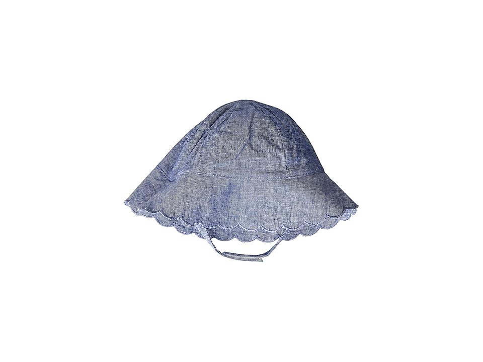 

Janie and Jack Chambray Sun Hat (Infant) (Chambray) Caps, White