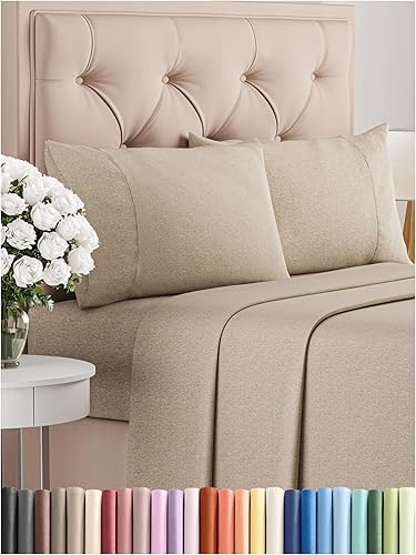 Vista 814 de Juego de sábanas Split King de 7 piezas, sábanas transpirables y refrescantes, sábanas de hotel, bolsillos profundos, ajuste fácil, suaves y sin