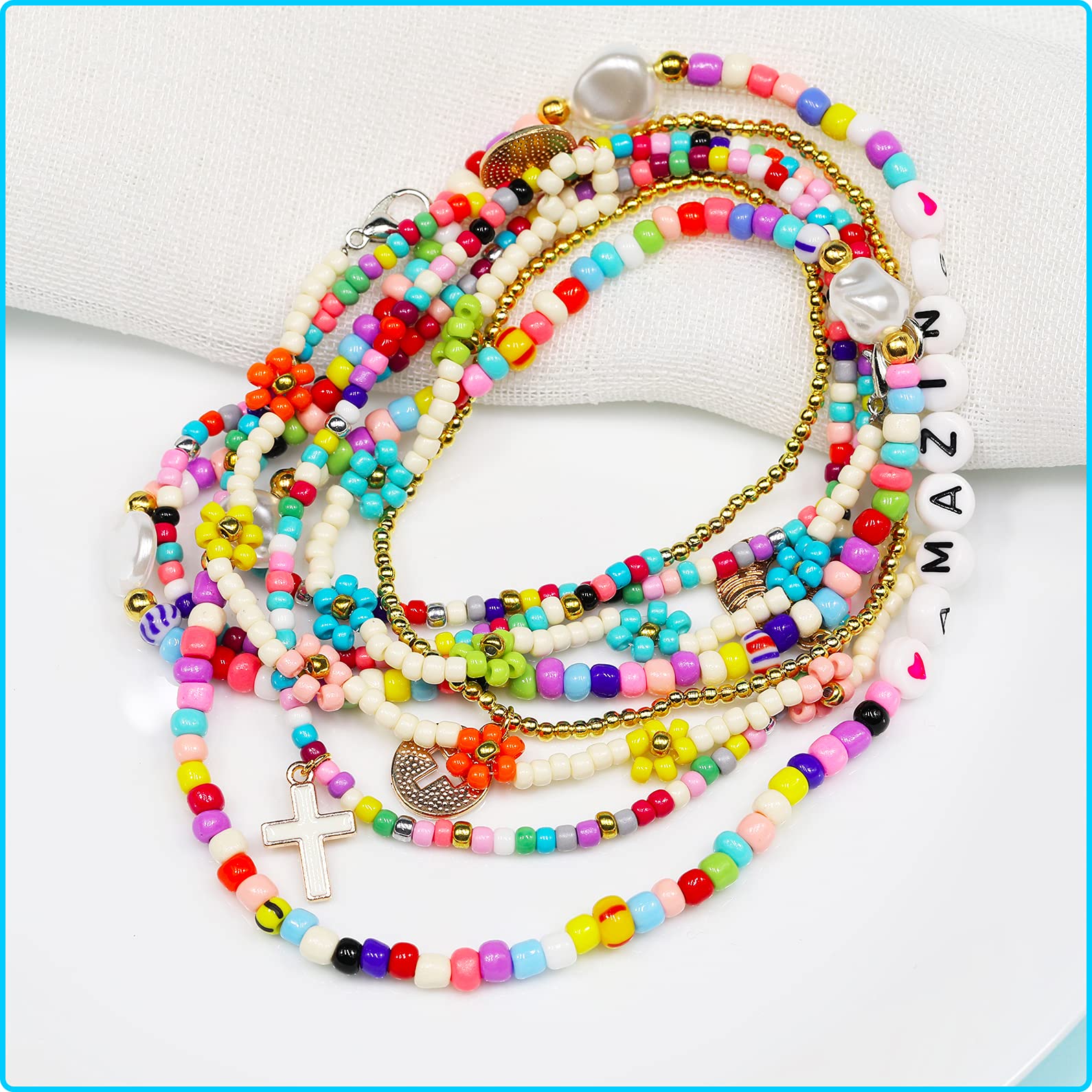Parure Blanche En Perles De Rocaille - Collier Réglable Et Boucles D'oreilles - Fait Main - Neuf Sans Emballage