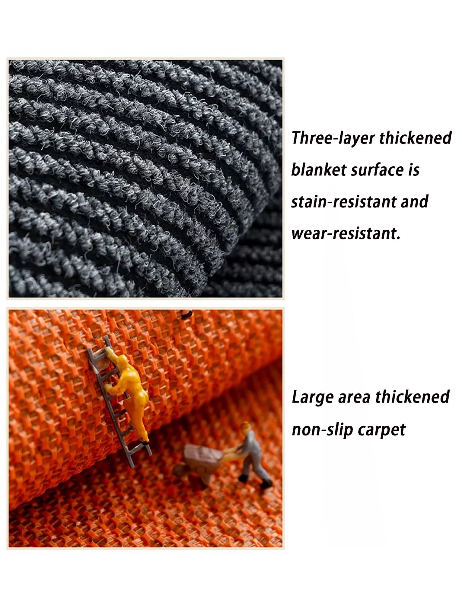 Grand rouleau de tapis antidérapant et insonorisant pour bureau, chambre à coucher, usage domestique – Tapis de sol épais pour espaces commerciaux