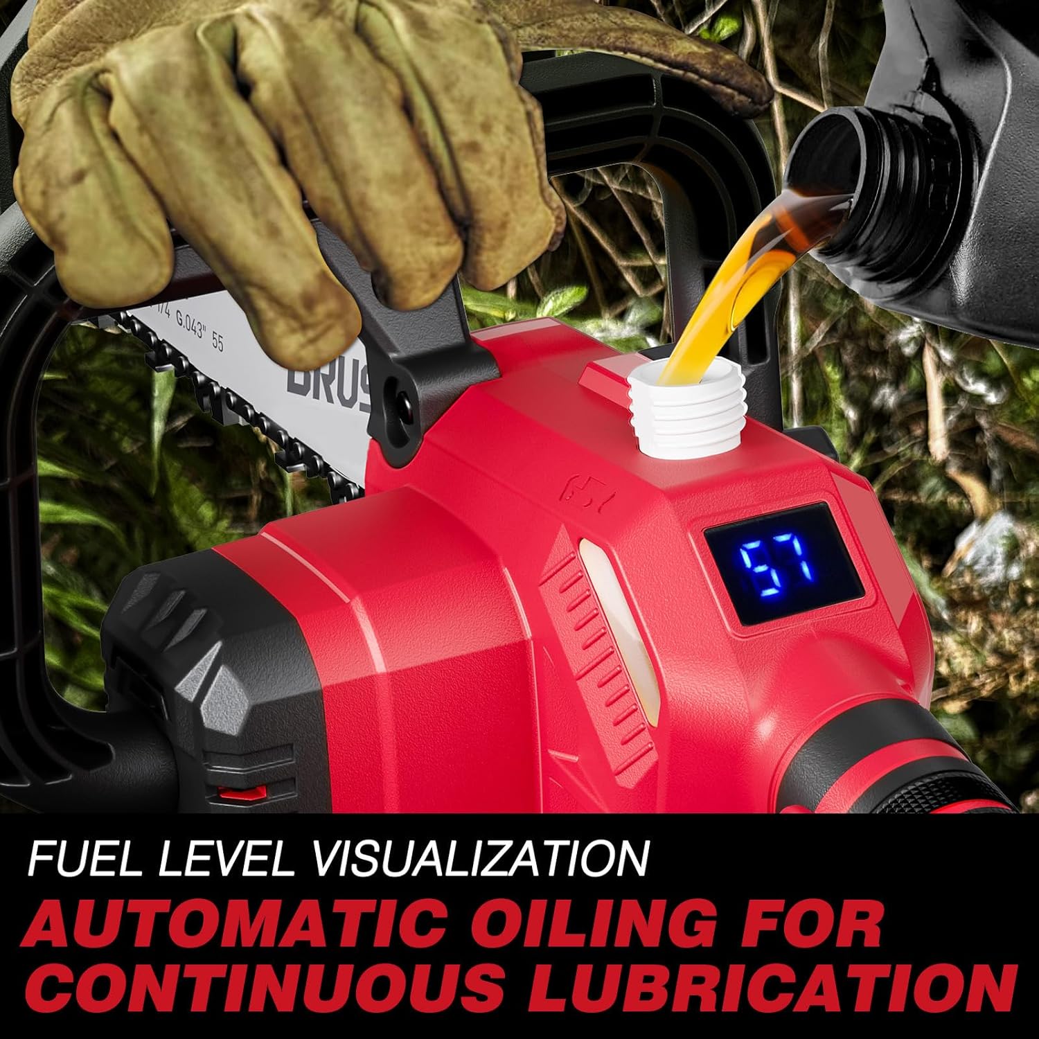 10 Inch Cordless Chainsaw for Milwaukee 18V Battery, Brushless Mini Chainsaw with Auto Oiler, Battery Power Cordless Chain Saw, Battery Powered Chain Saw for Wood Cutting (Tools only)