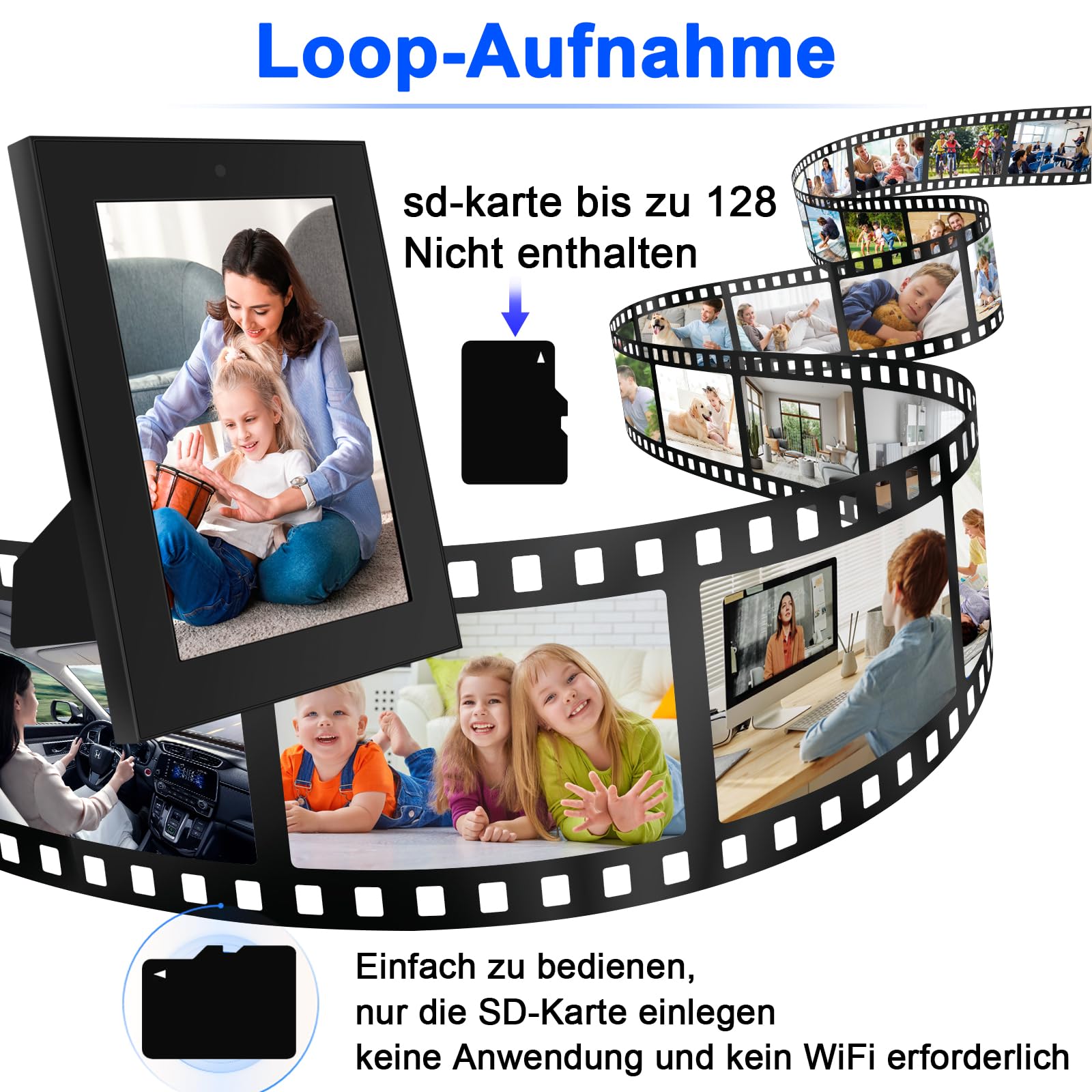 Bilderrahmen Kamera HD 1080P kleine Mikro Videokameras
