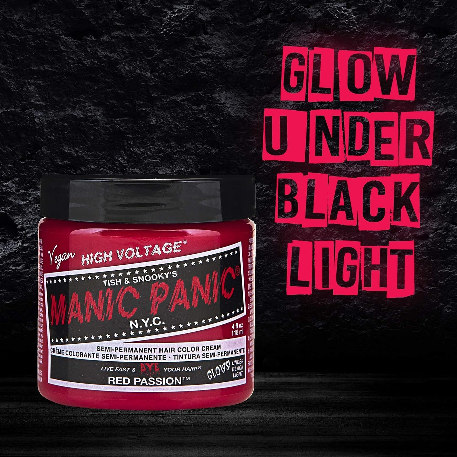 MANIC PANIC Classic Red Passion Semi Permanent Hair Color - Medium Cherry Red Hair Dye for Women & Men That Lasts 4-6 Weeks - Vegan, Ammonia & Cruelty-Free - Create & Mix Custom Shades (4oz / 2pk)