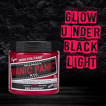 Manic Panic Semi Permanent Red Hair Dye, Red Passion, 4 oz, 2 Pack