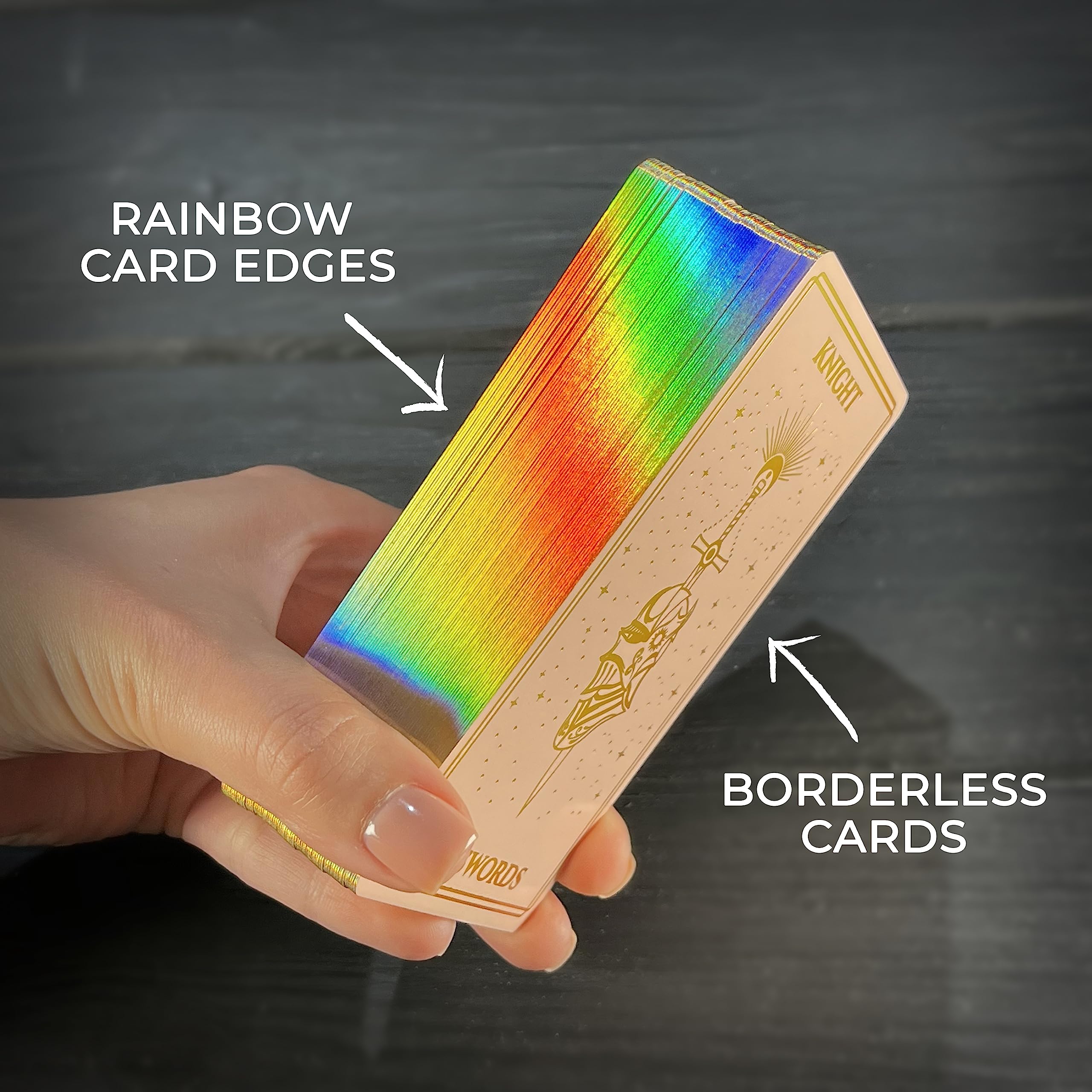 CRAFTERIAN Mistyc Minimalistic Tarot Cards with Rainbow Foil 78