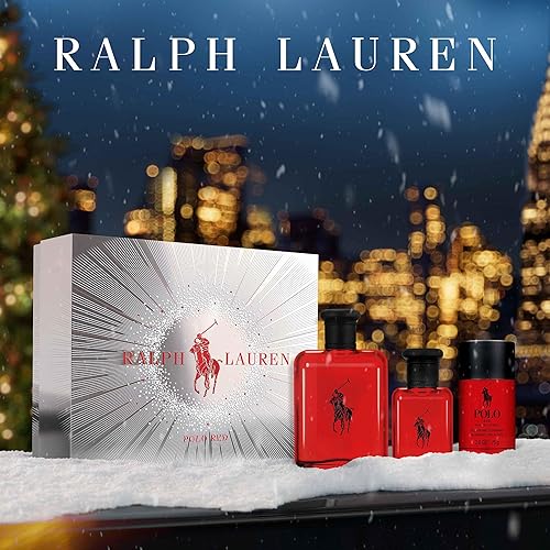 Miniatura 3 de Ralph Lauren - Polo Red Eau de Toilette - Conjunto de trío de colonia para hombre (valor de $130) - Tamaño completo, 4.2 onzas líquidas, tamaño de