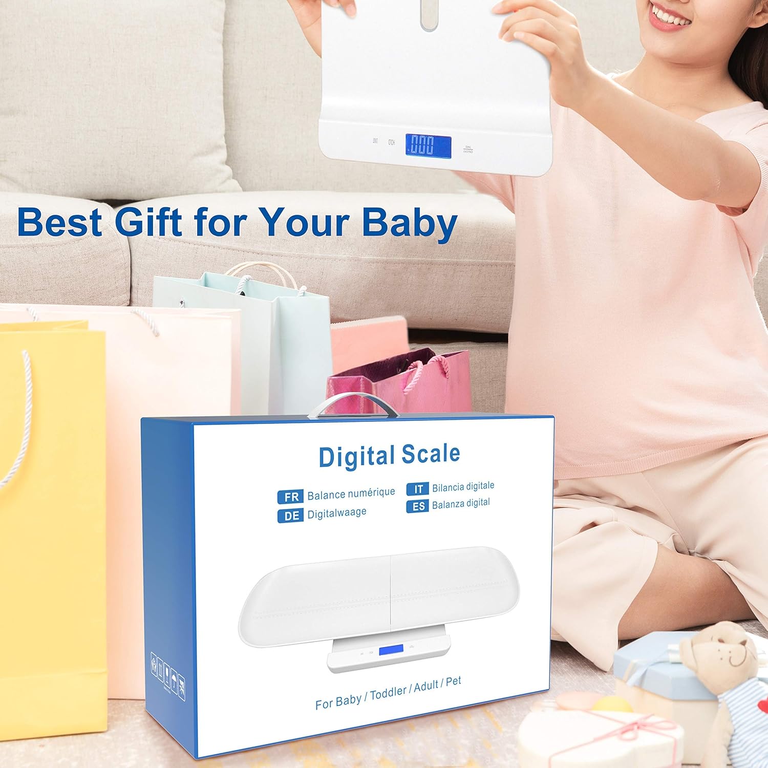 Super Sale 🛒 Leogreen Baby Scale, Multi-Function Digital Scale with Hold Function, 2 in 1 Toddler and Pet Scale, Blue Backlight, Height Track with Measuring Tape (Max: 59inch) and Weight (220lbs) Review Product Leogreen Baby Scale, Multi-Function Digital Scale with Hold Function, 2 in 1 Toddler and Pet Scale, Blue Backlight, Height Track with Measuring Tape (Max: 59inch) and Weight (220lbs)