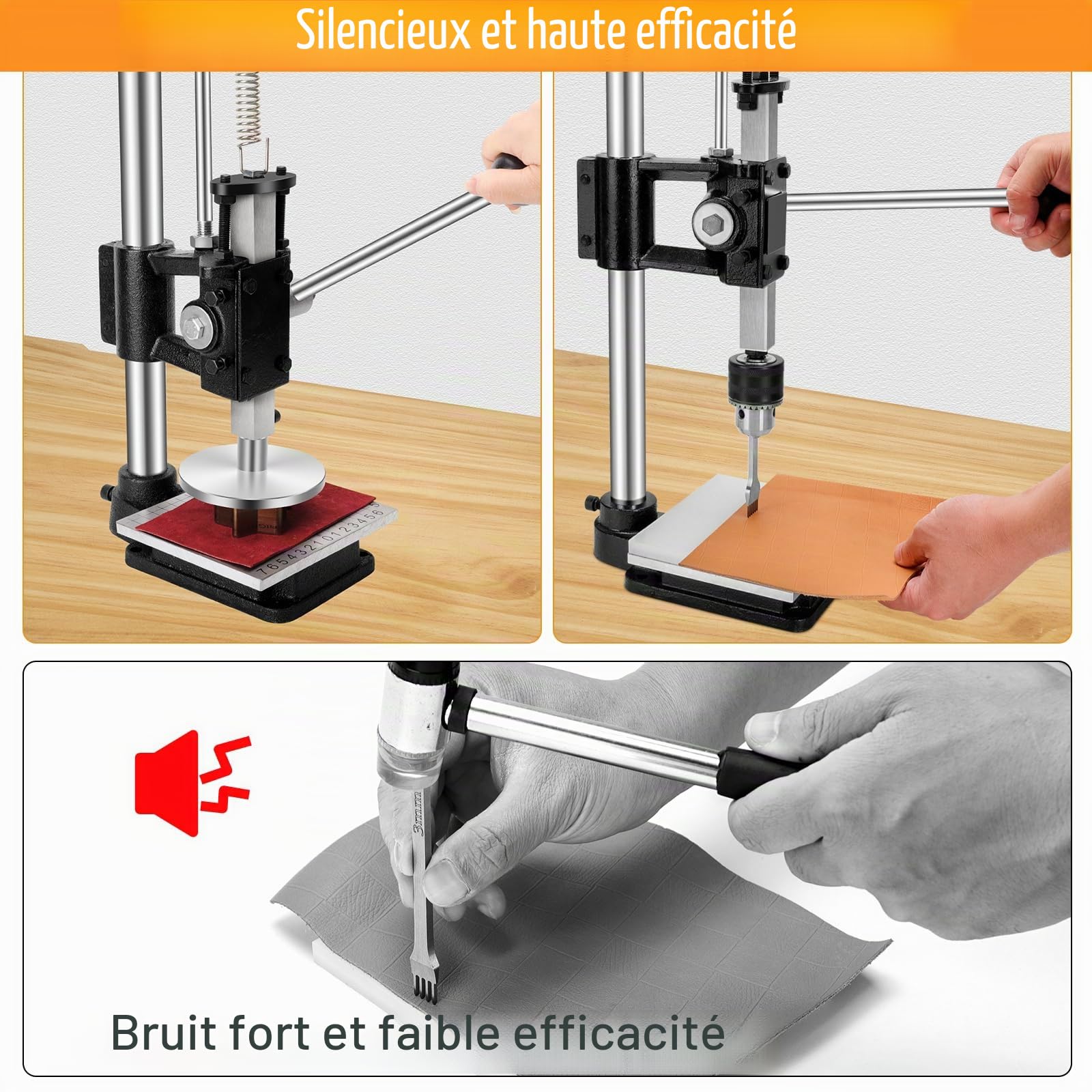 Outil de perforation pour cuir, fraise à trou pour cuir, machine à découper, fraise à trou manuelle