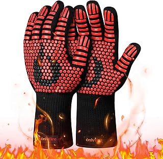 Onlyfire luvas de churrasco 800 °c resistentes ao calor luvas de