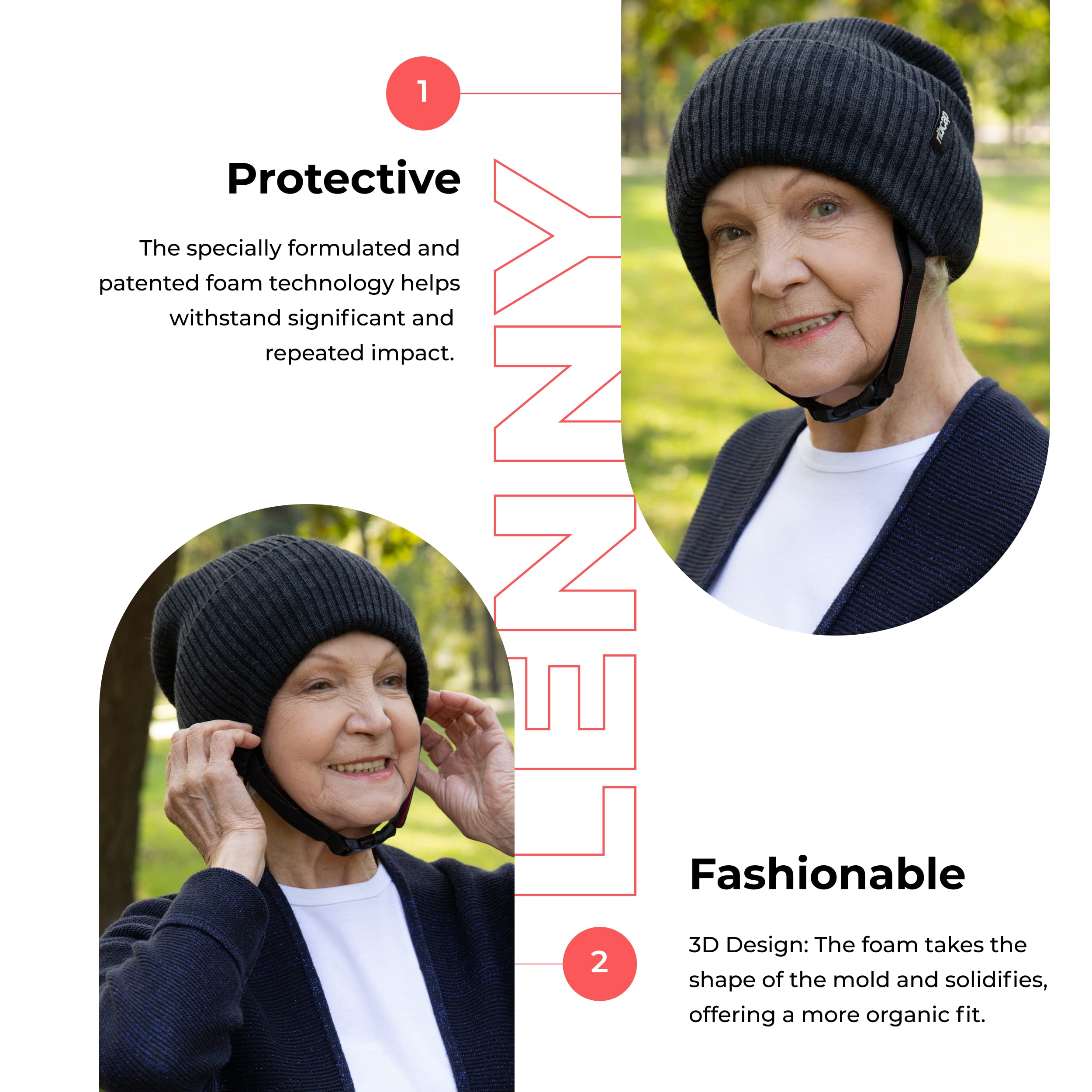 Amazon.co.jp: Ribcap Lenny 医療グレード保護ヘルメット | 無煙炭
