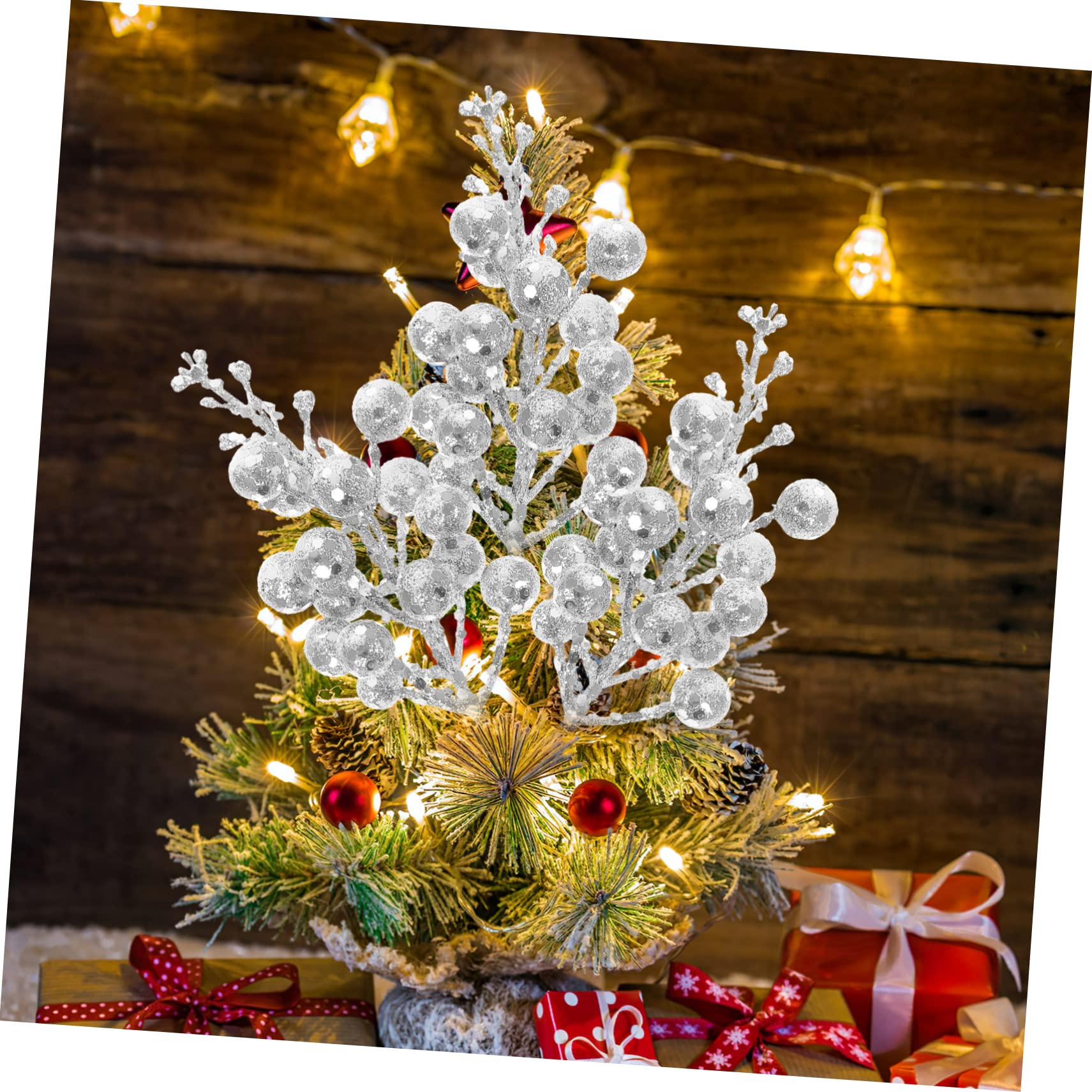 Alipis 10 pezzi Bacche Artificiale per Decorazioni Natalizie per Natale e Ghirlande Aspetto Ufficio